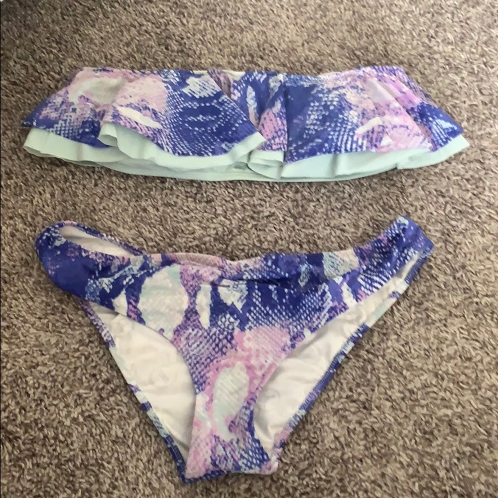 VS Pink Snakeskin Bikini set